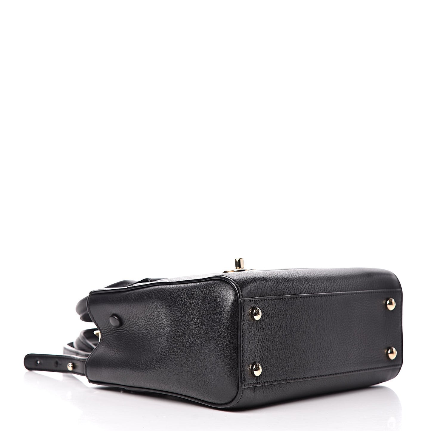 Grained Calfskin Mini Neo Executive Shopper Tote Black