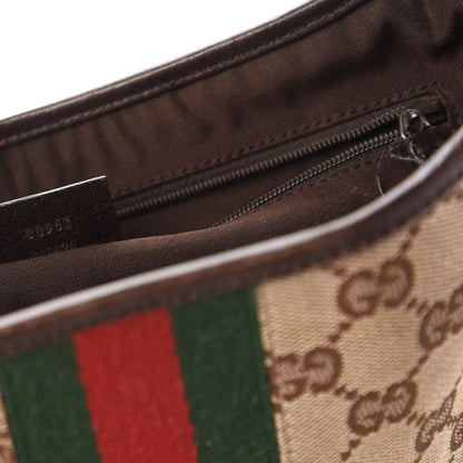 Gucci Monogram Web Jackie O Hobo Dark Brown 9 of 10