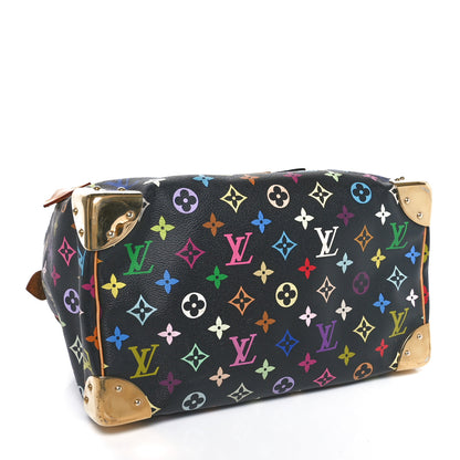 Louis Vuitton Monogram Multicolor Speedy 30 Black 4 of 9
