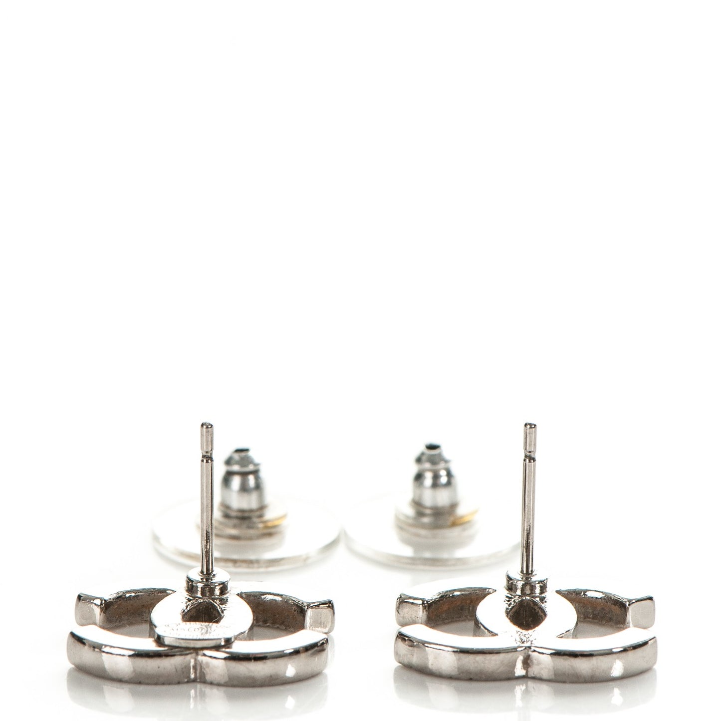 Crystal CC Earrings Silver