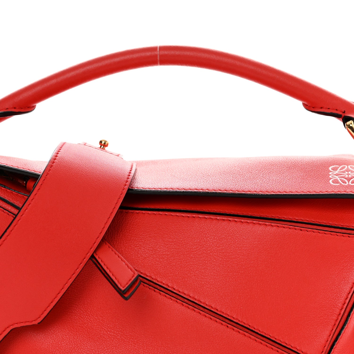 Loewe Calfskin Small Puzzle Bag Scarlet 8 of 10