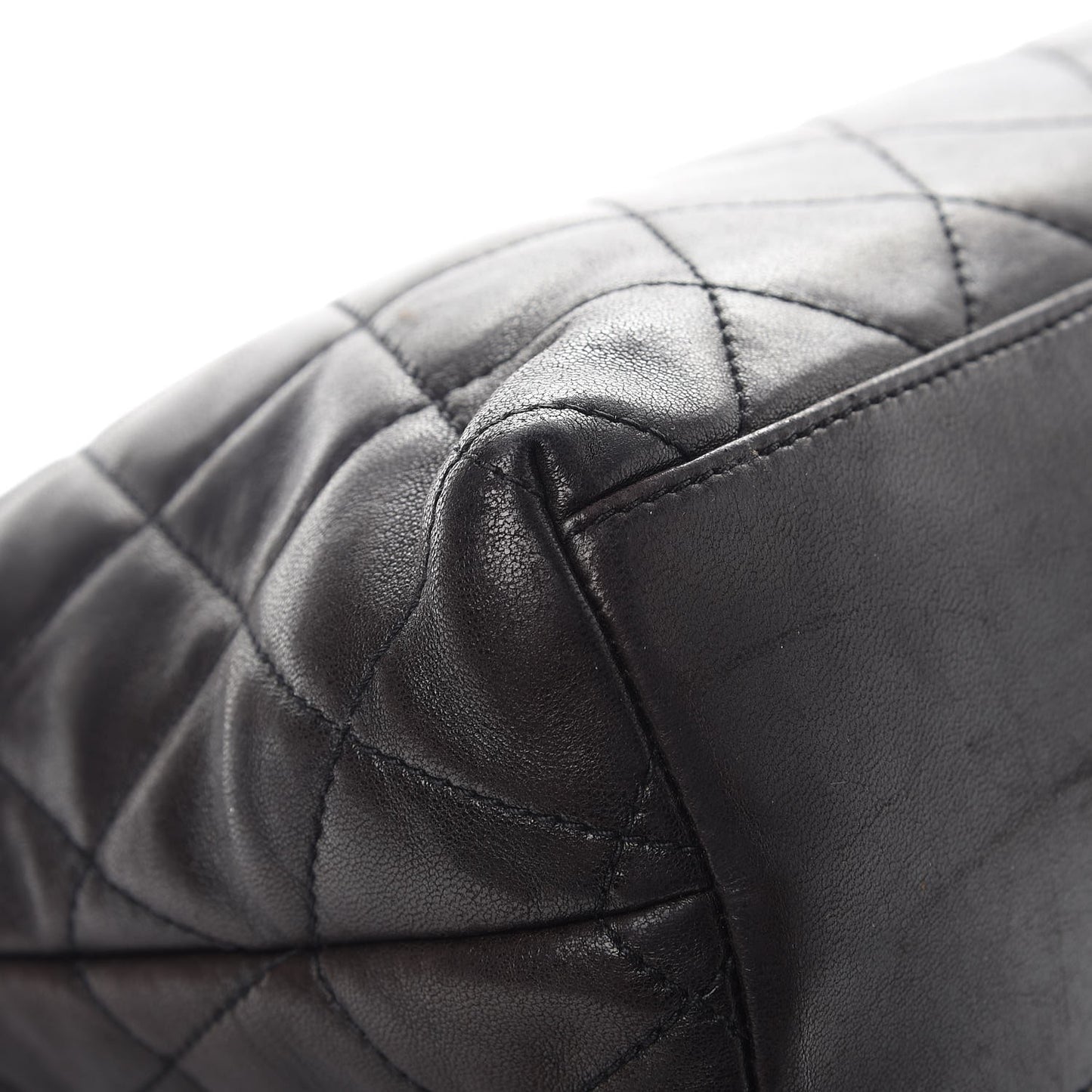Lambskin Quilted Shoulder Bag Black