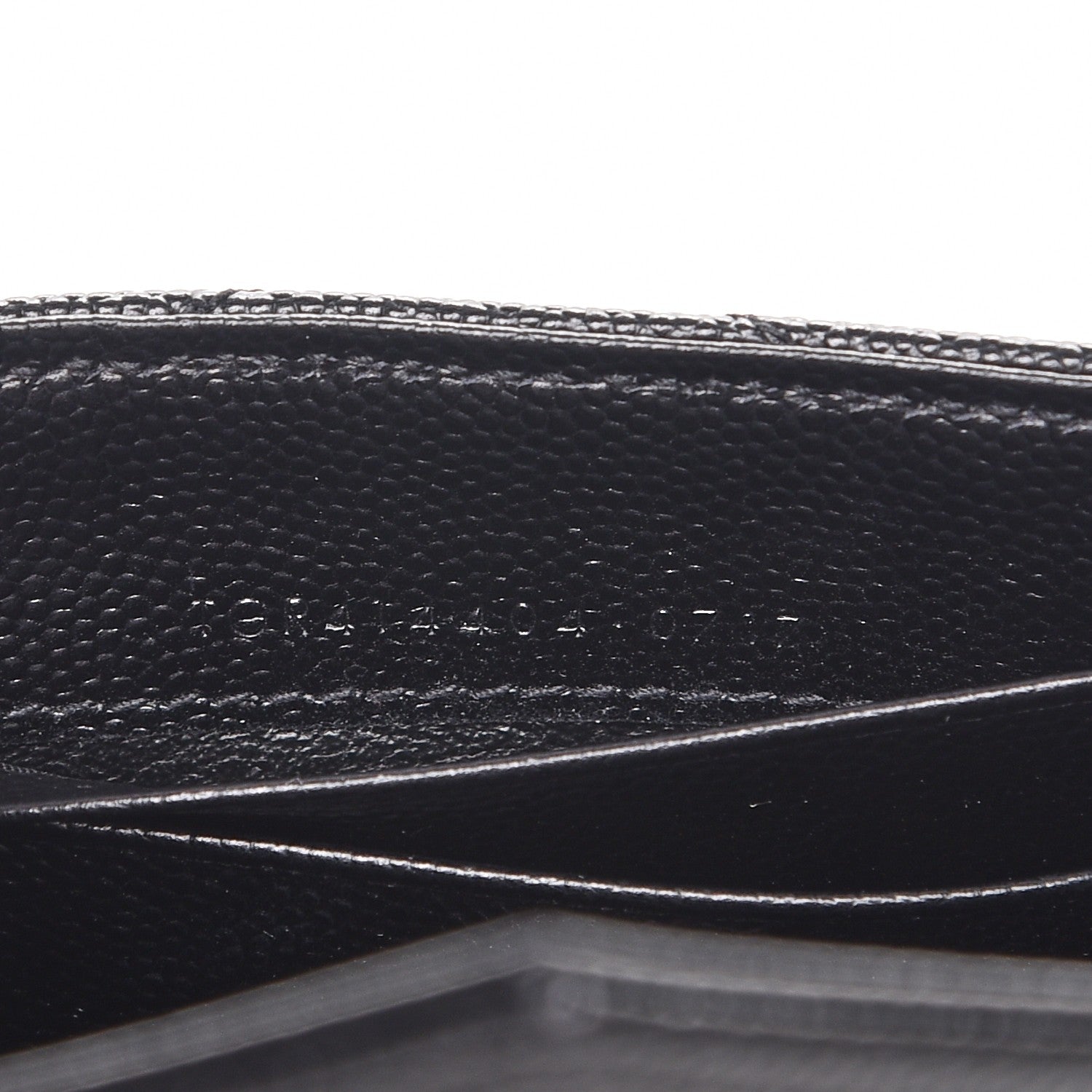 Saint Laurent Grain De Poudre Matelasse Chevron Small Monogram Envelope Wallet Black 7 of 8