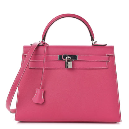 Hermes Epsom Kelly Sellier 32 Rose Tyrien 1 of 10