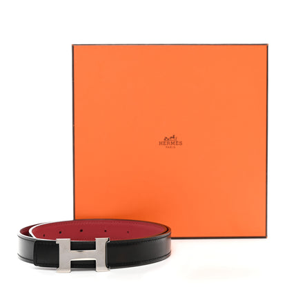 Hermes Box Swift 24mm Constance H Belt 75 Black Rouge Grenat 8 of 8