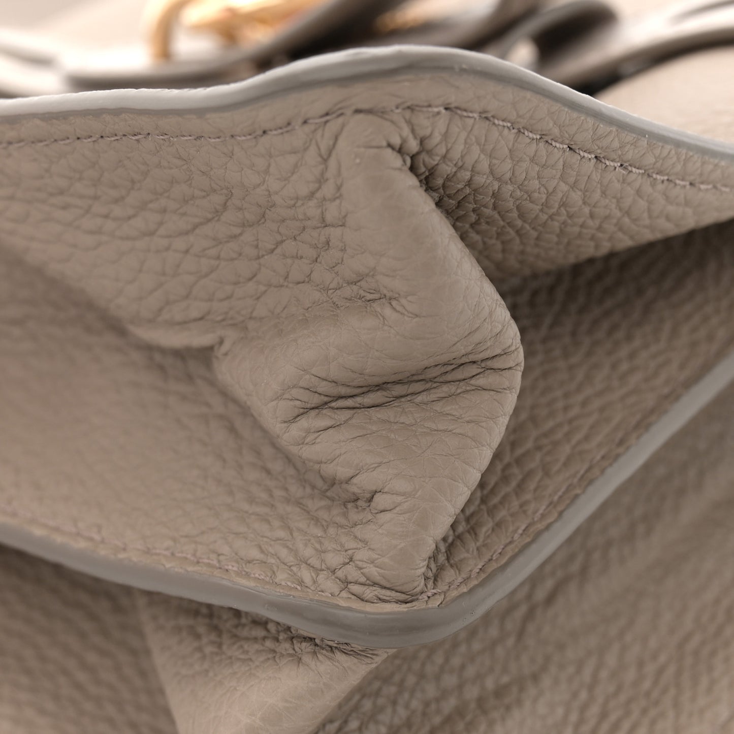 Grained Calfskin Medium Aby Day Shoulder Bag Motty Grey