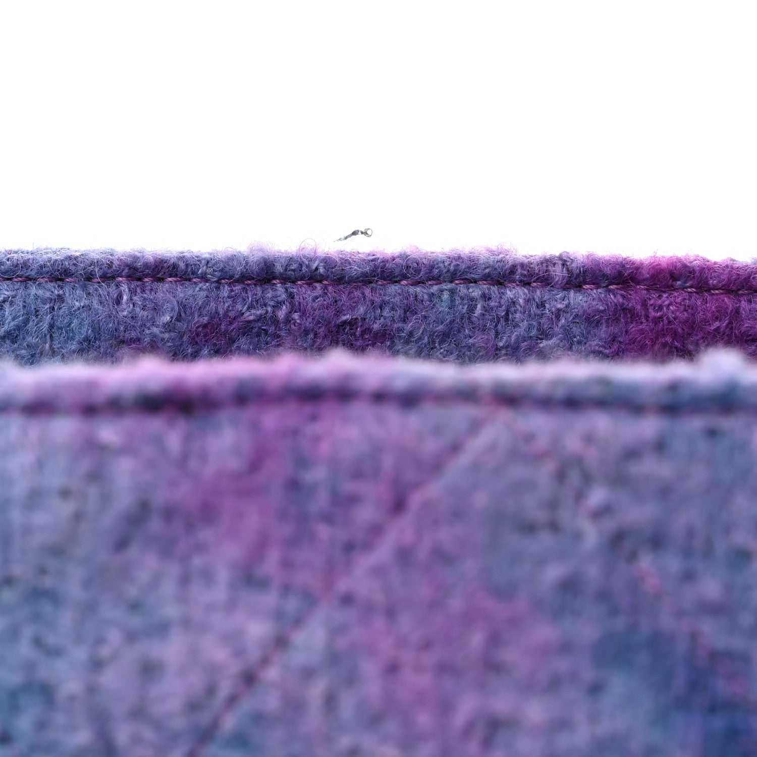 Chanel Wool Tweed CC Tote Purple Black Blue 11 of 11