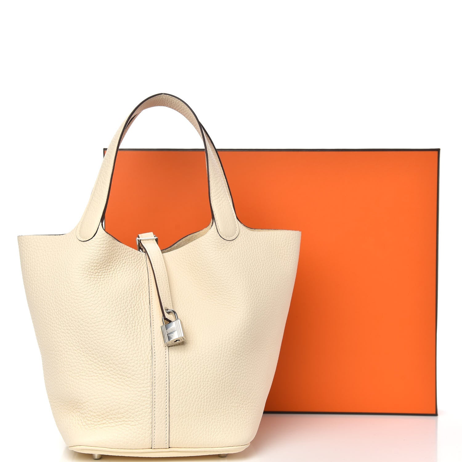 Hermes Taurillon Clemence Picotin Lock 22 MM Nata 10 of 10