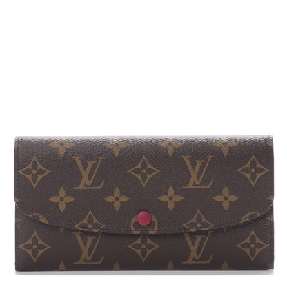 Louis Vuitton Monogram Emilie Wallet Red 1 of 9