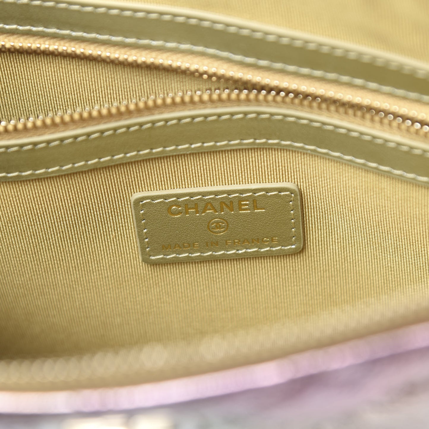 Metallic Goatskin Quilted Medium 2.55 Reissue Cosmetic Case Multicolor