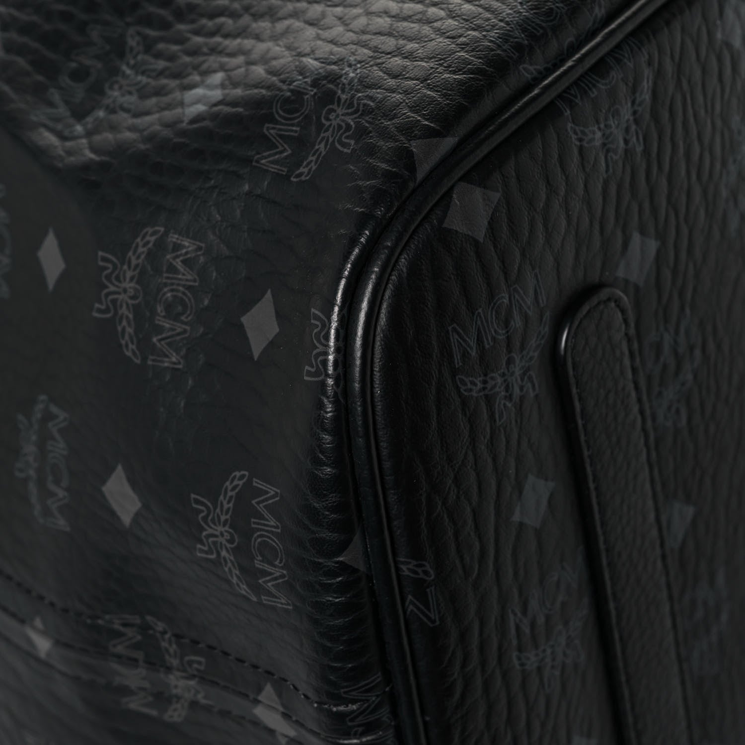 MCM Visetos Large Liz Reversible Shopper Tote Black 7 of 18