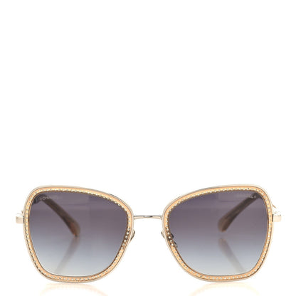 Chanel Square Frame Sequin Sunglasses 4277-B Silver Brown 2 of 6