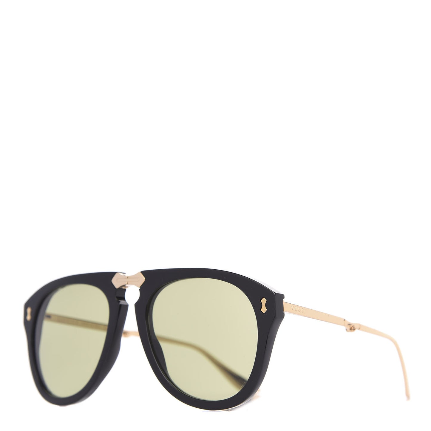 Folding Aviator Sunglasses GG0305S Black Gold