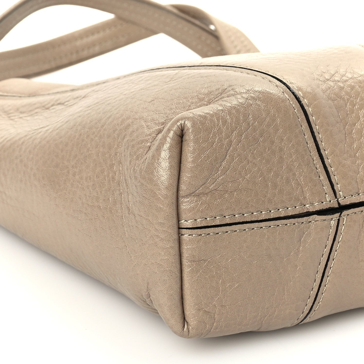 Chloe Grained Calfskin Small Spin Tote Boyish Brown 7 of 8