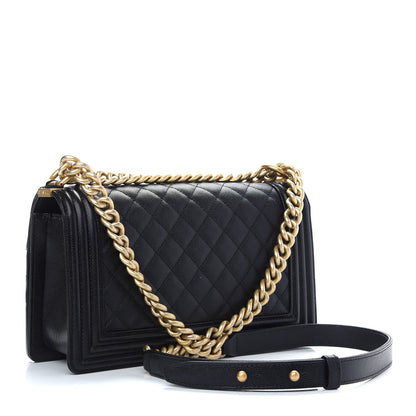 Chanel Caviar Quilted Medium Boy Flap Black 3 of 9