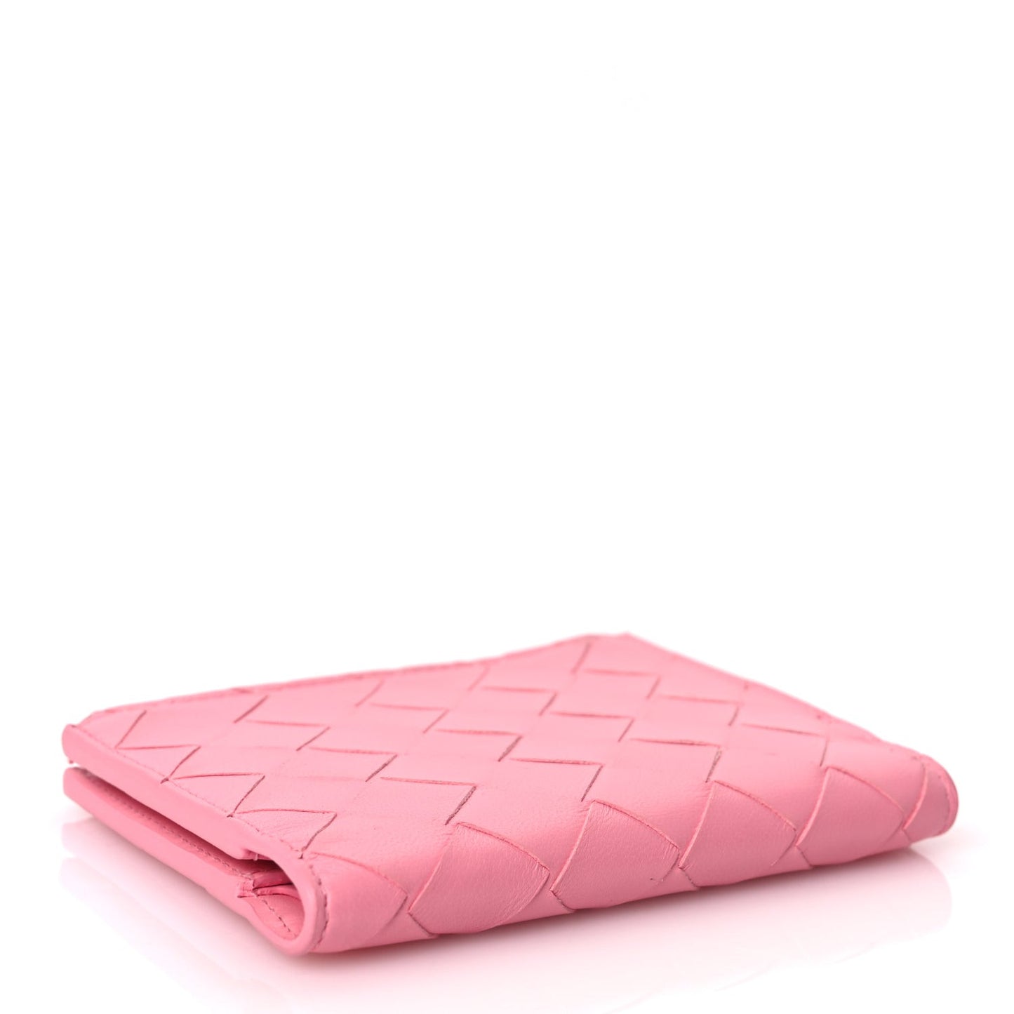 Nappa Intrecciato Bifold Zip Wallet Ribbon