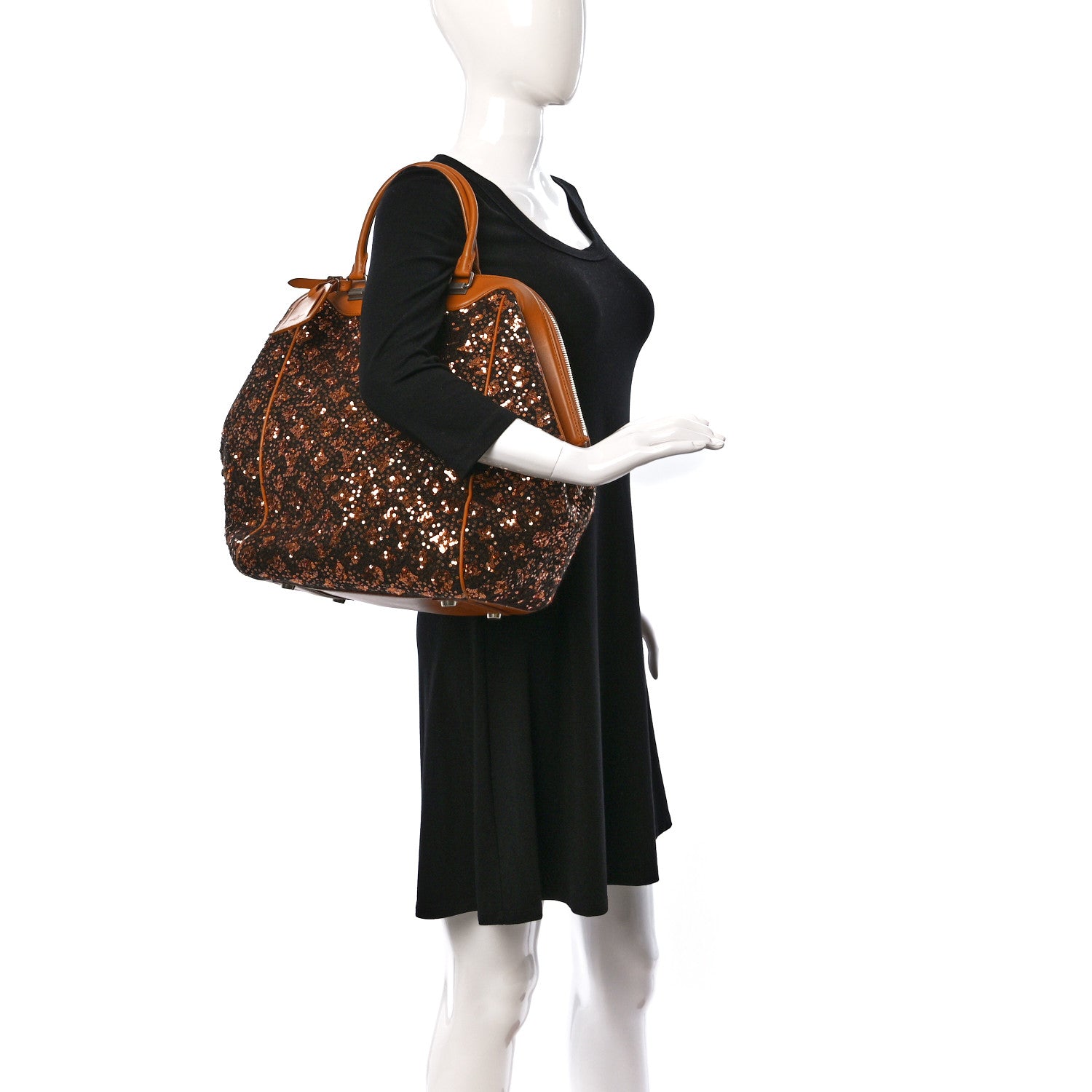 Louis Vuitton Sequin Monogram Sunshine Express North South Gold 2 of 12