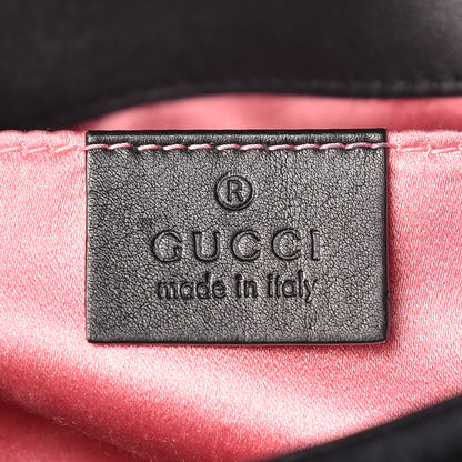 Gucci Velvet Matelasse Mini GG Marmont Shoulder Bag Black 6 of 15