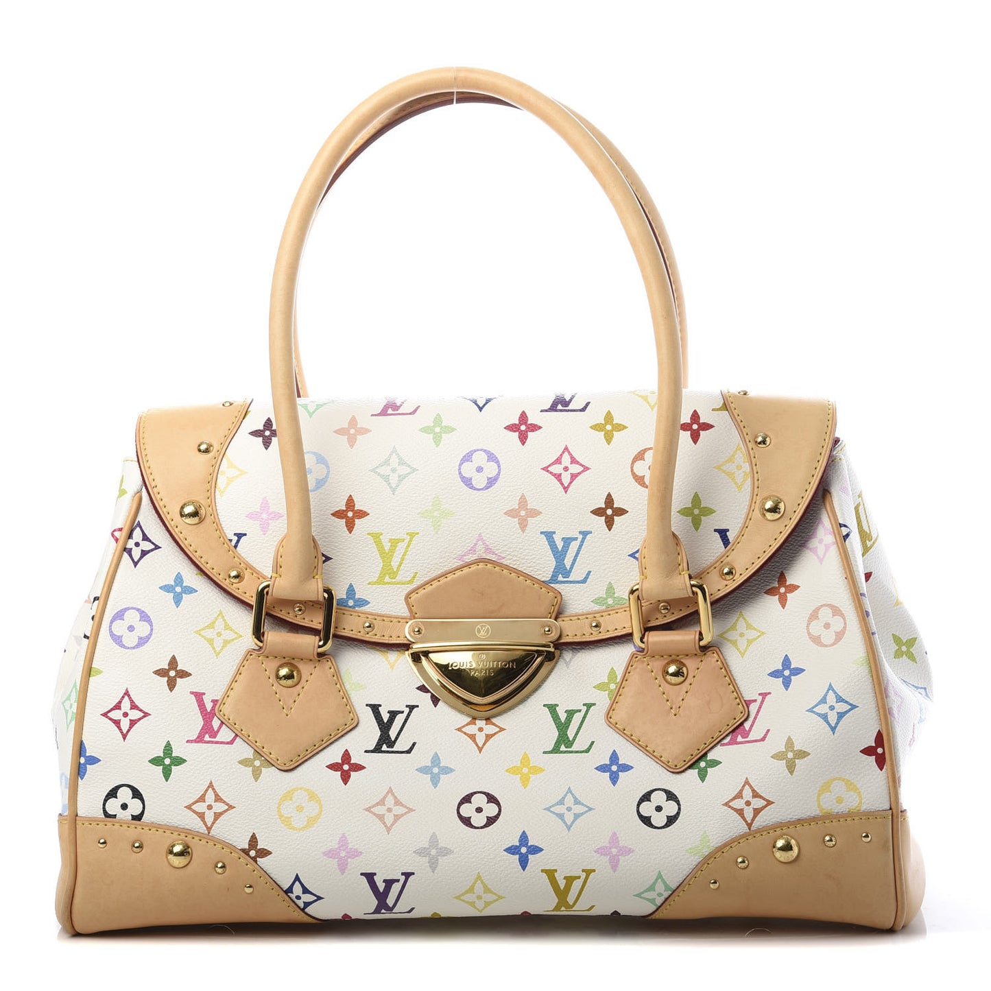 Monogram Multicolor Beverly GM White