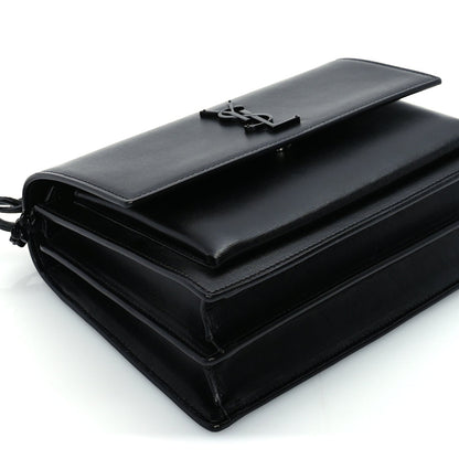 Saint Laurent Calfskin Medium Monogram Monochrome Sunset Black 7 of 8
