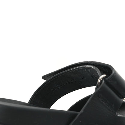 Hermes Calfskin Womens Chypre Sandals 38 Black 9 of 12