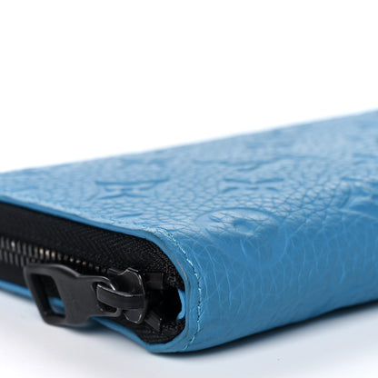 Louis Vuitton Taurillon Monogram Zippy Vertical Wallet Turquoise 7 of 9