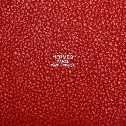 Hermes Taurillon Clemence Picotin Lock 18 PM Rouge Casaque 6 of 7