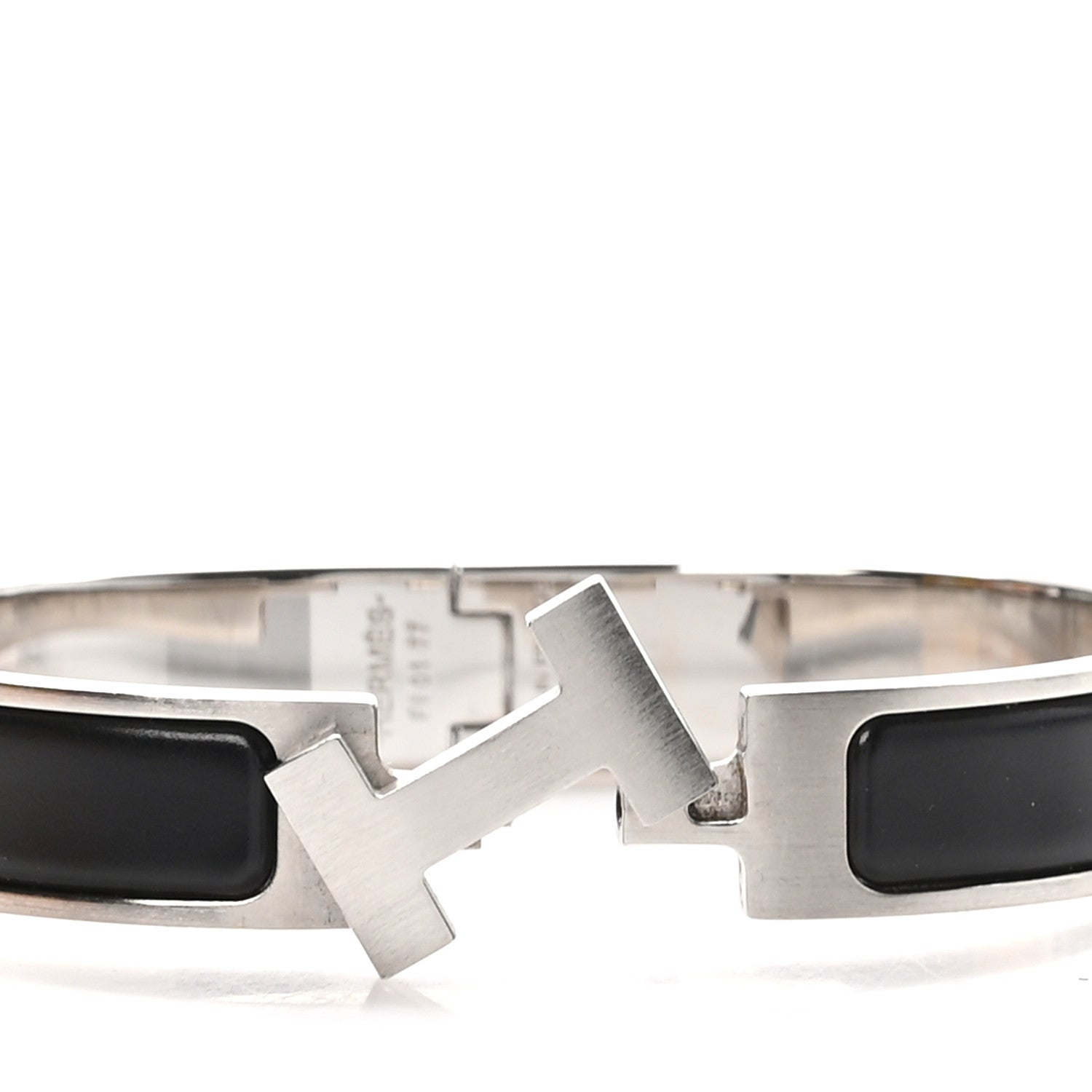 Hermes Matte Enamel Narrow Clic Clac HH Bracelet GM Black 4 of 6