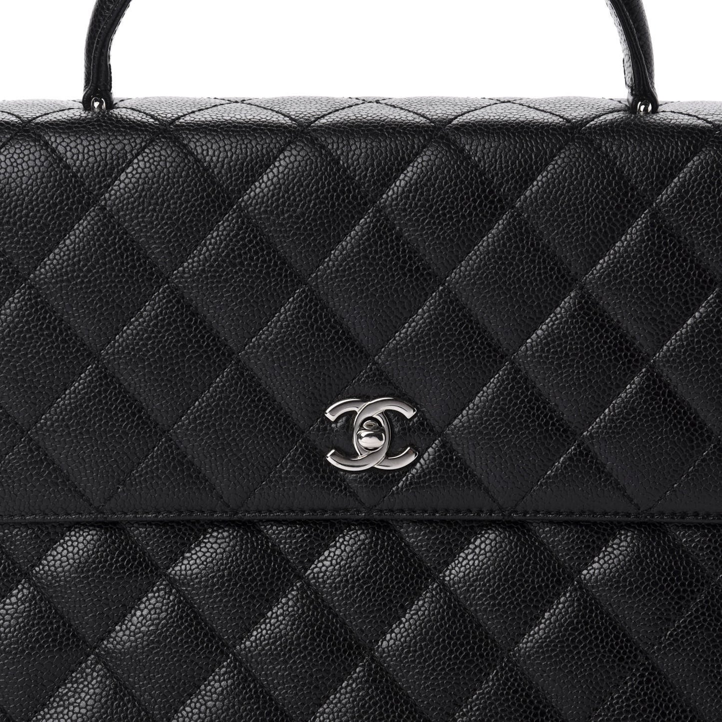 Caviar Quilted Jumbo Kelly Flap Black