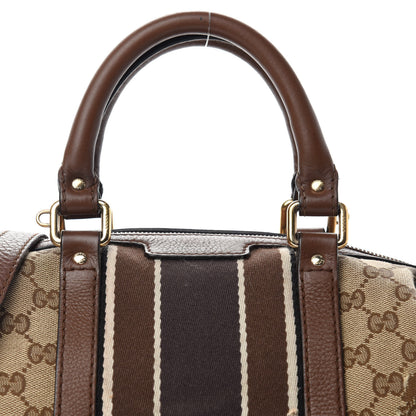 Gucci Monogram Vintage Web Small Boston Dark Brown 14 of 14