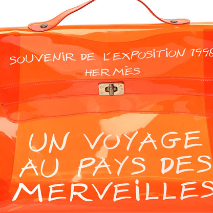Hermes Vinyl Souvenir De L'Exposition Kelly  Orange 6 of 8