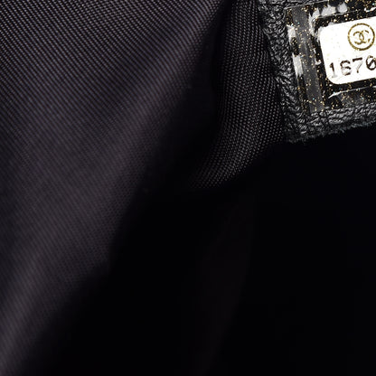 Chanel Coated Canvas Quilted Large Paris Biarritz Tote Black 10 of 14