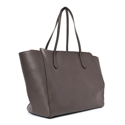 Gucci Dollar Calfskin Medium Swing Tote Grey Field Soft Pink 3 of 9