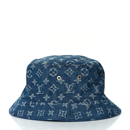 Louis Vuitton Monogram Denim Transformable Bob Bucket Hat 60 Blue 3 of 8