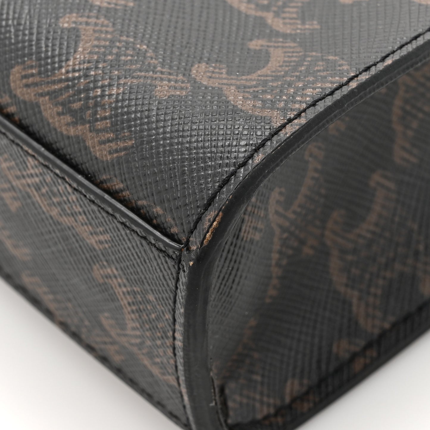 Triomphe Canvas Calfskin Mini Vertical Cabas Tan