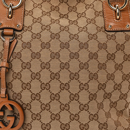 Gucci GG Monogram Medium Charm Tote Light Brown 5 of 8