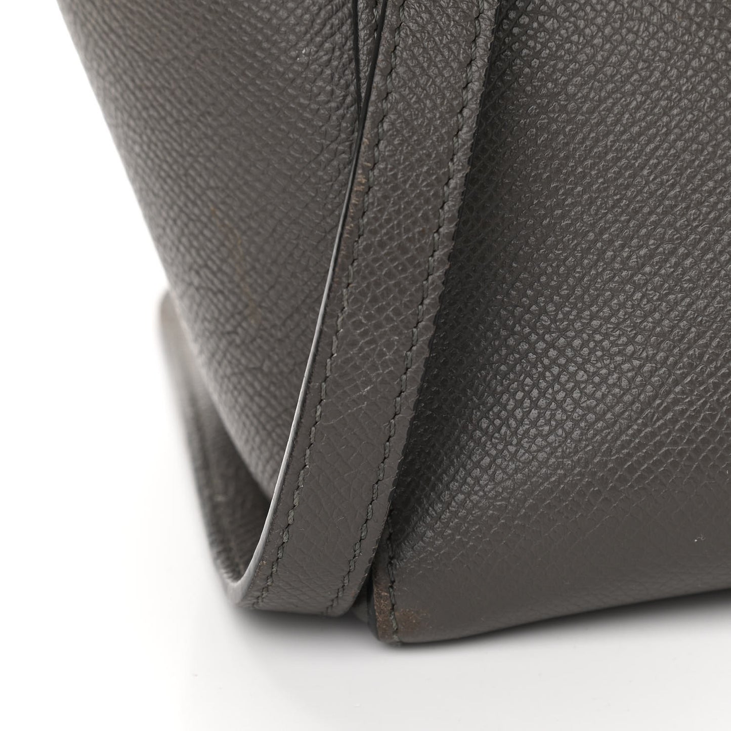 Baby Grained Calfskin Micro Belt Bag Grey