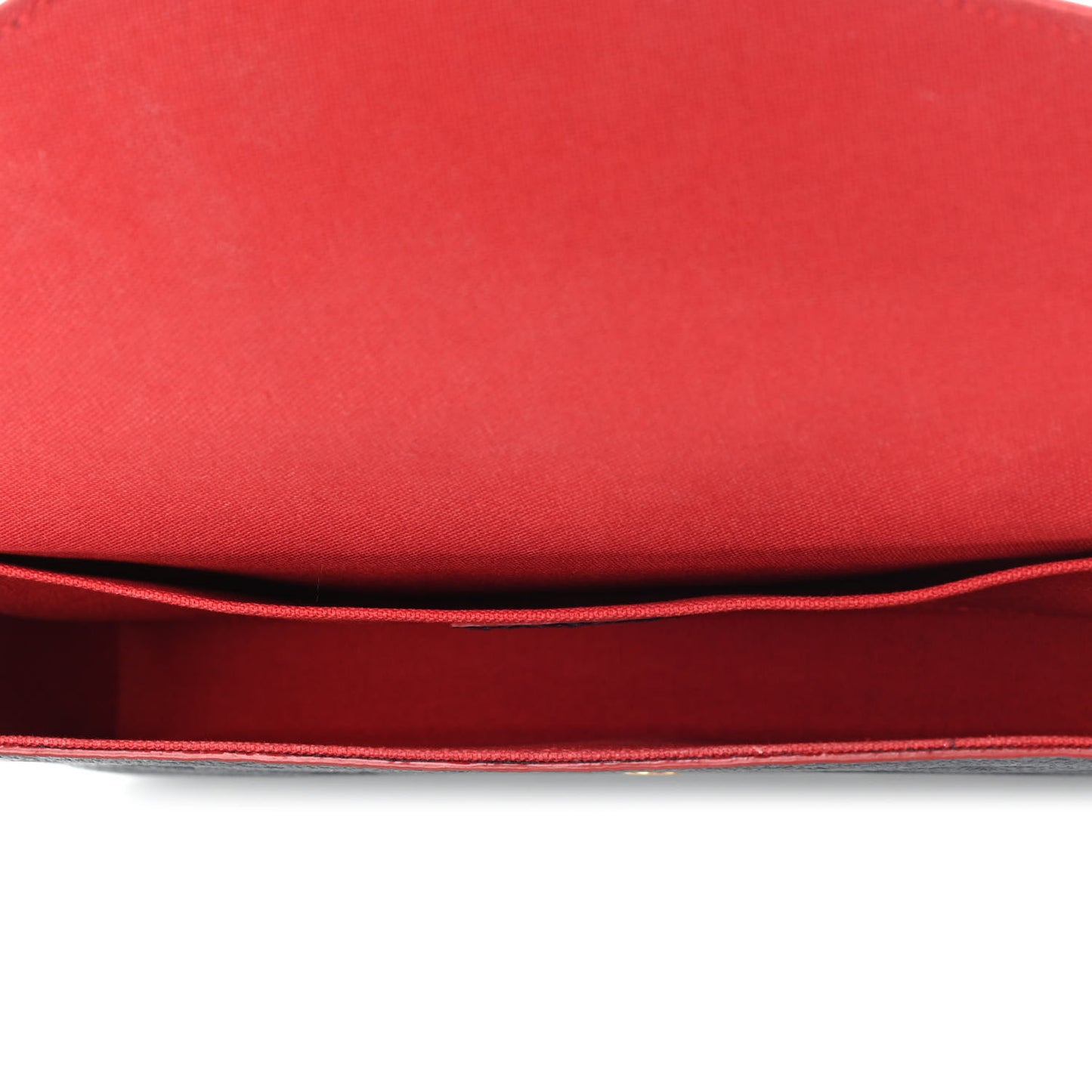 Empreinte Pochette Felicie Chain Wallet Marine Rouge