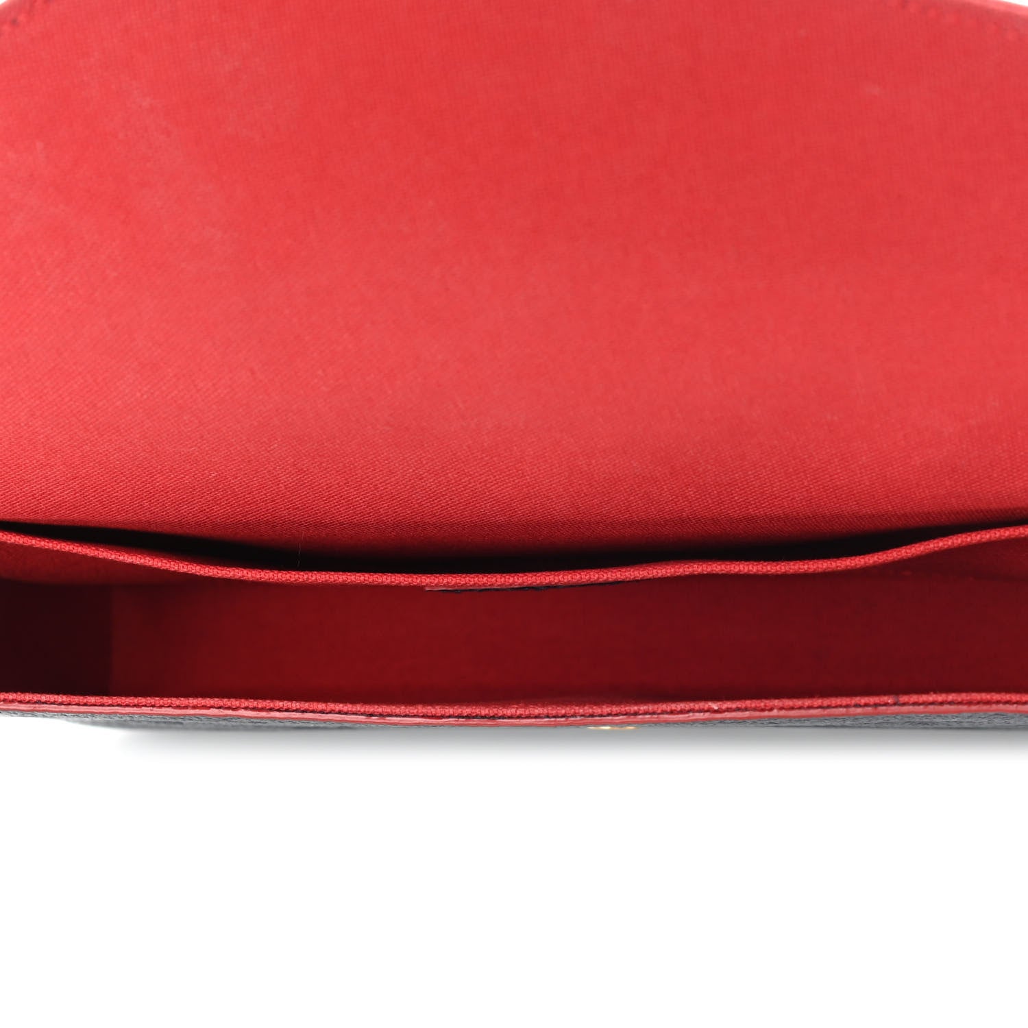 Louis Vuitton Empreinte Pochette Felicie Chain Wallet Marine Rouge 4 of 4