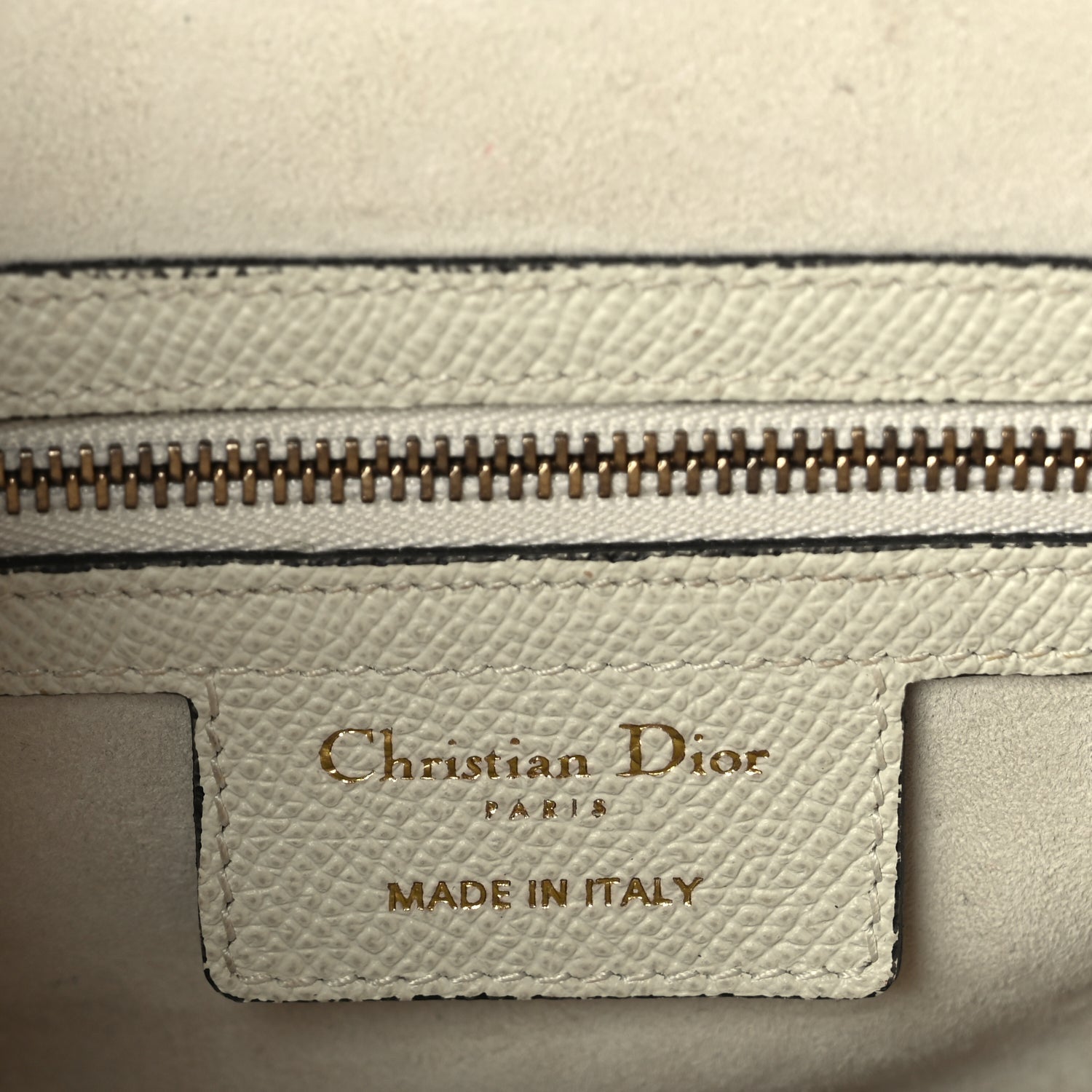 Christian Dior Grained Calfskin Saddle Bag With Strap Latte 5 of 8
