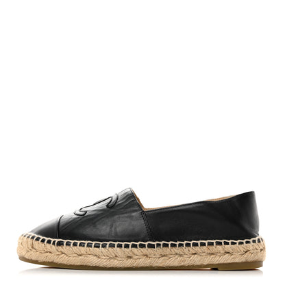 Chanel Lambskin CC Espadrilles 37 Black 1 of 9