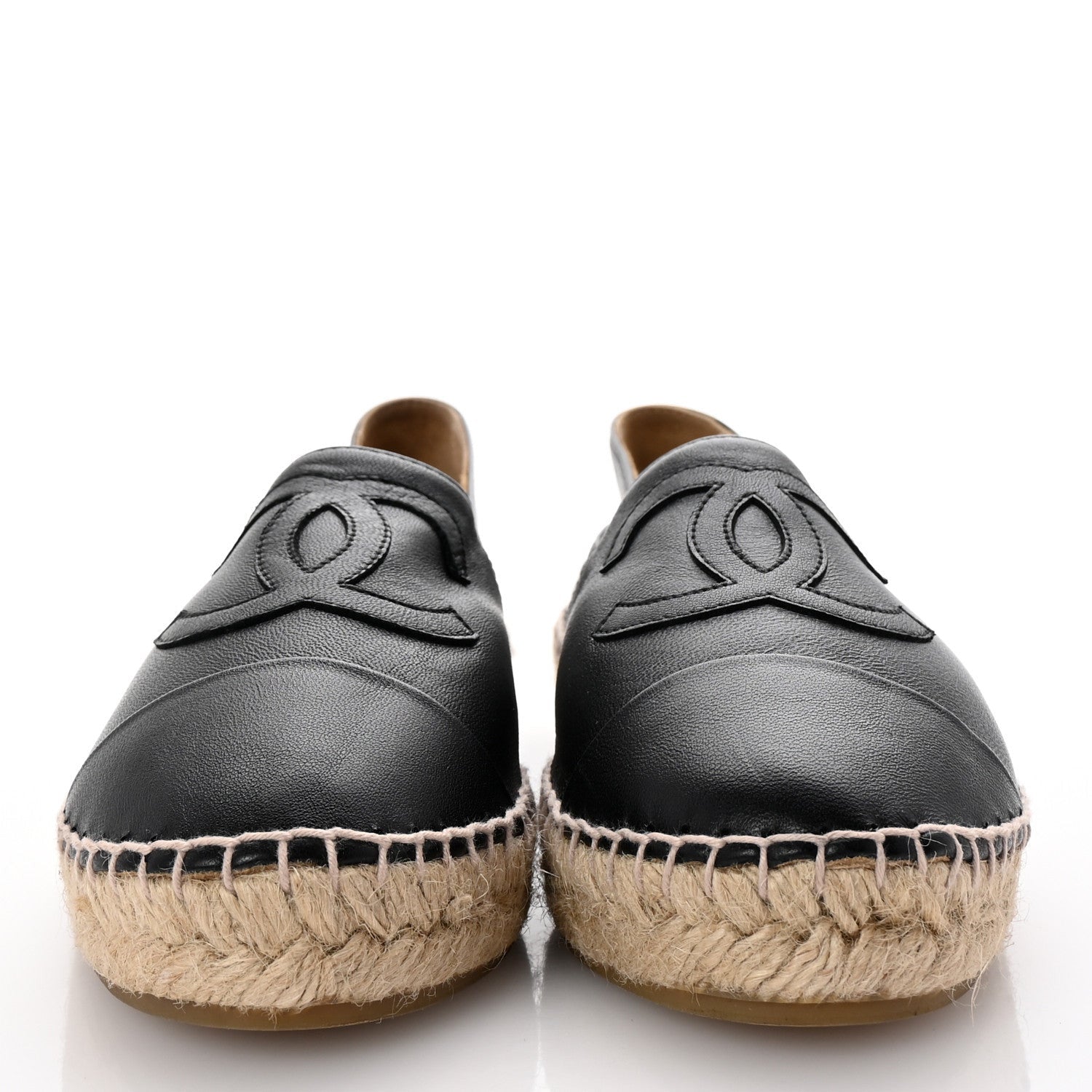 Chanel Lambskin CC Espadrilles 39 Black 3 of 7