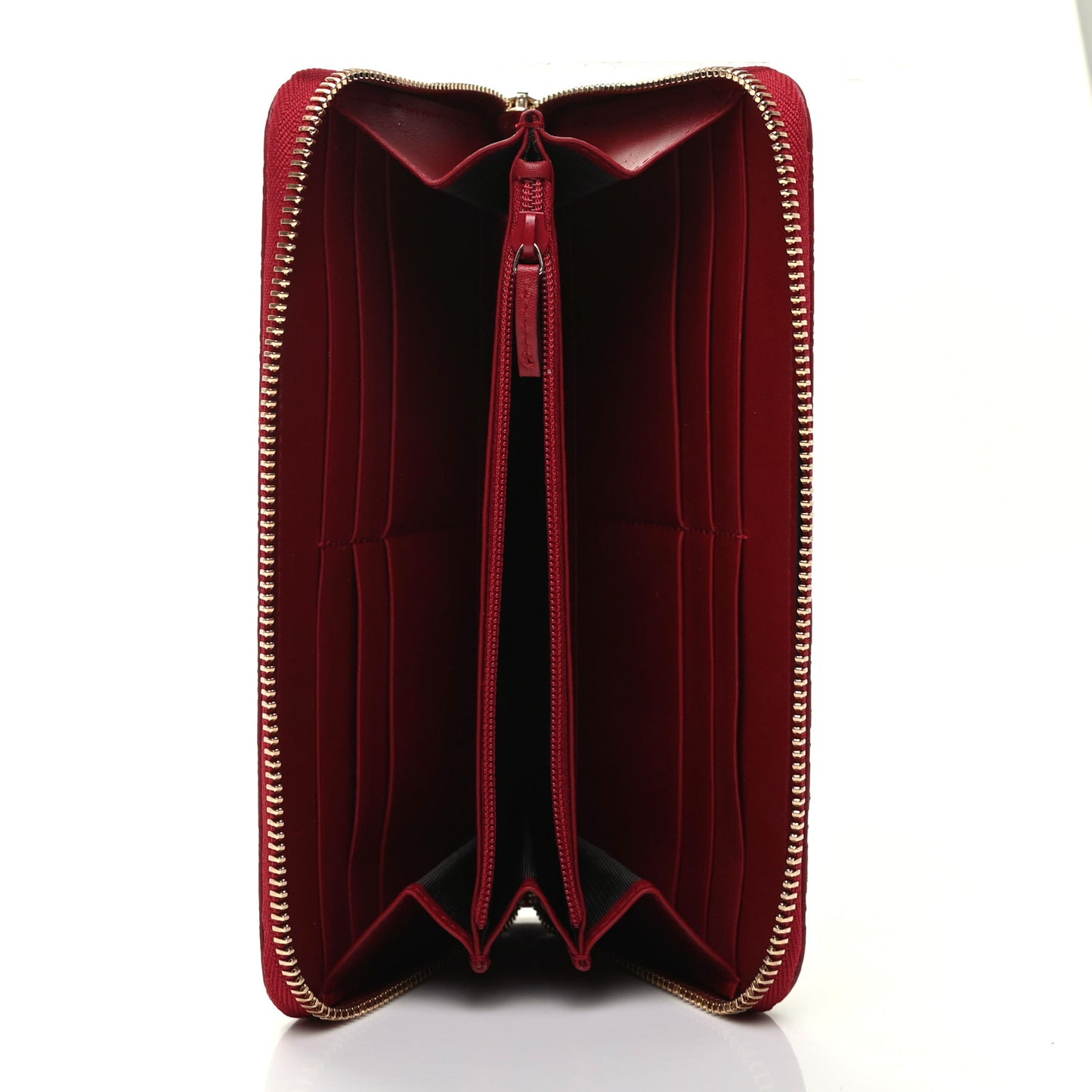 Microguccissima Zip Around Wallet Red