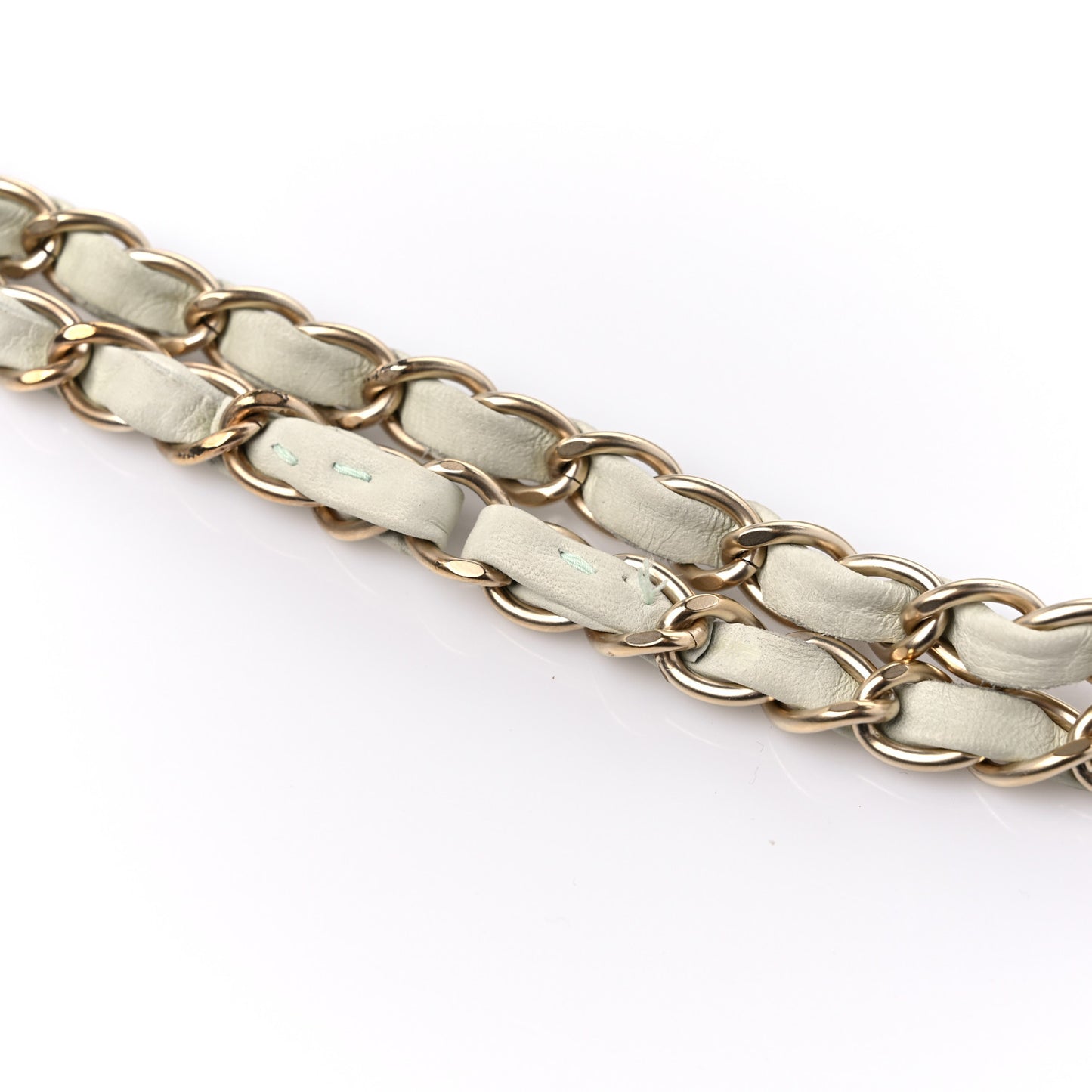 Tweed Quilted Medium Double Flap Light Turquoise