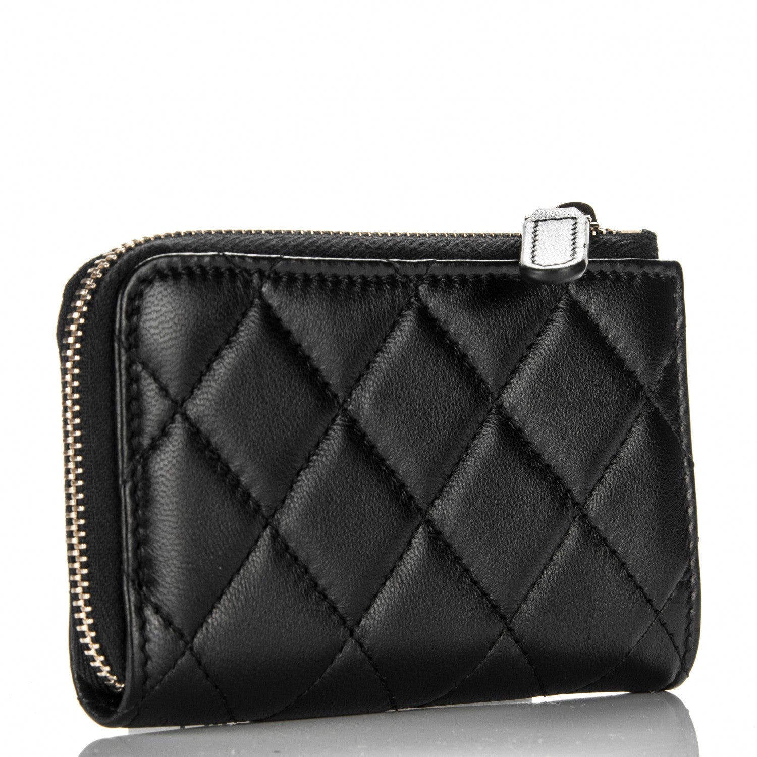Chanel Lambskin Quilted Key Holder Case Black 3 of 7