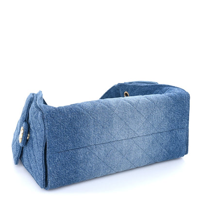 Chanel Washed Denim Quilted Small  25 Handbag Blue 3 of 7