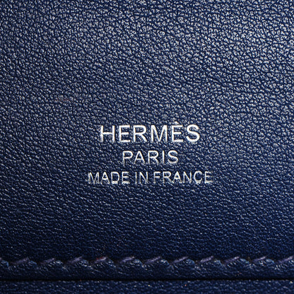 Hermes Swift Kelly Cut Clutch Pochette Bleu De Malte 16 of 17