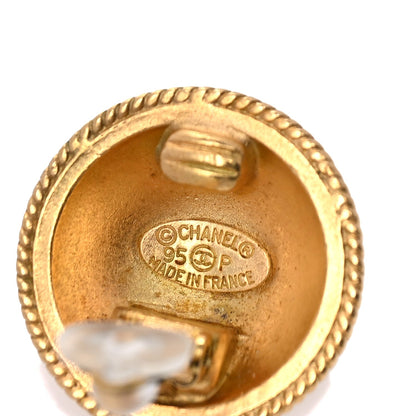 Chanel CC Button Clip On Earrings  Gold 4 of 5