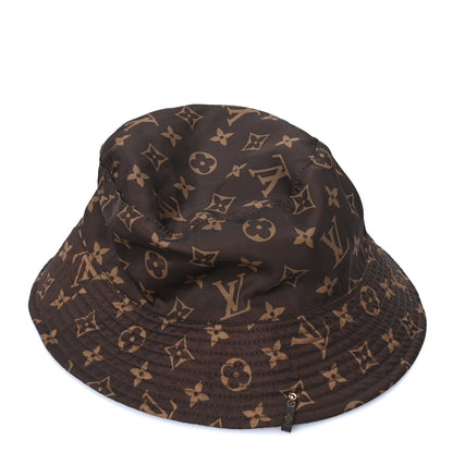 Louis Vuitton Nylon Monogram Reversible Bob Bucket Hat S  Brown Black 4 of 5