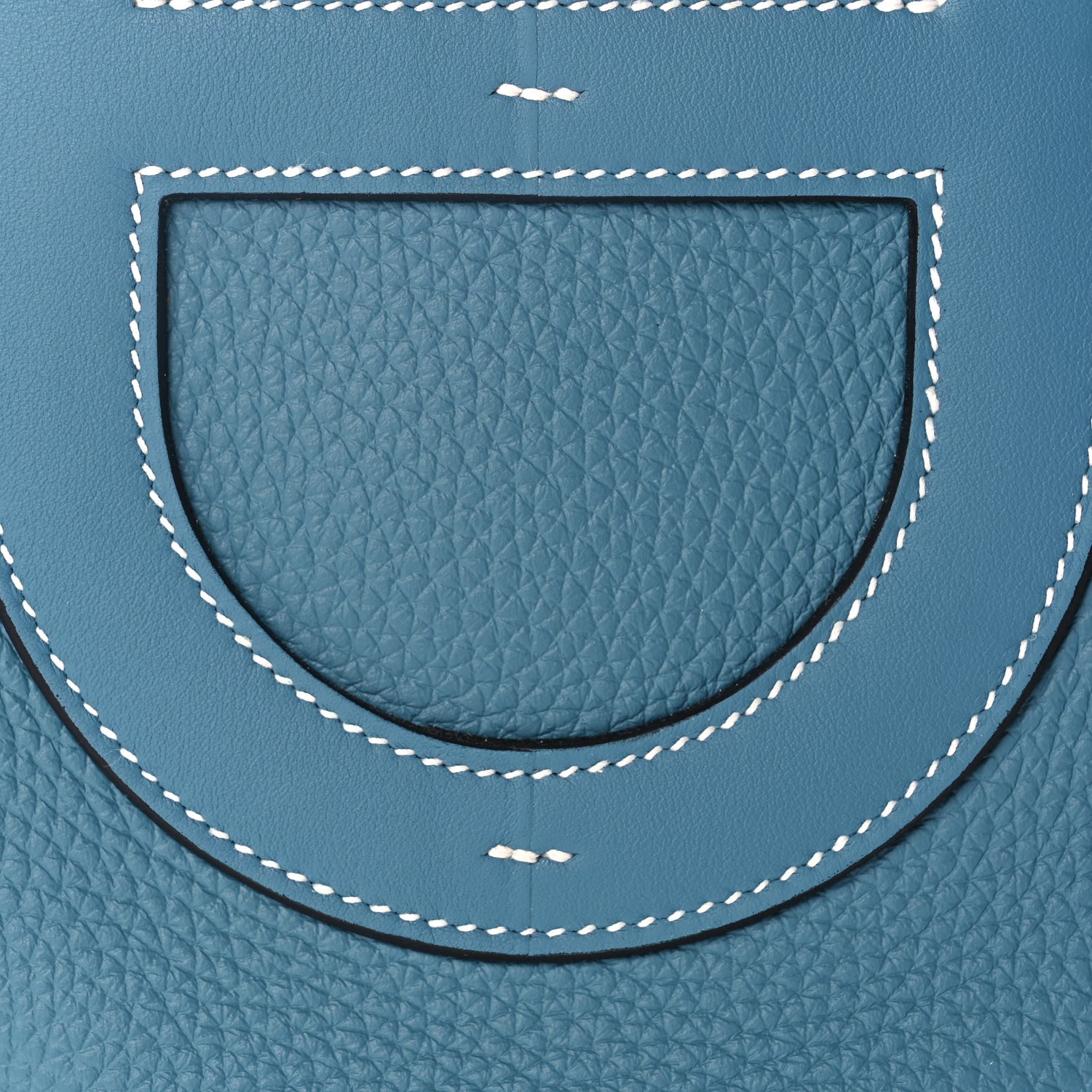Hermes Taurillon Clemence Swift In-The-Loop 18 Blue Jean 7 of 10